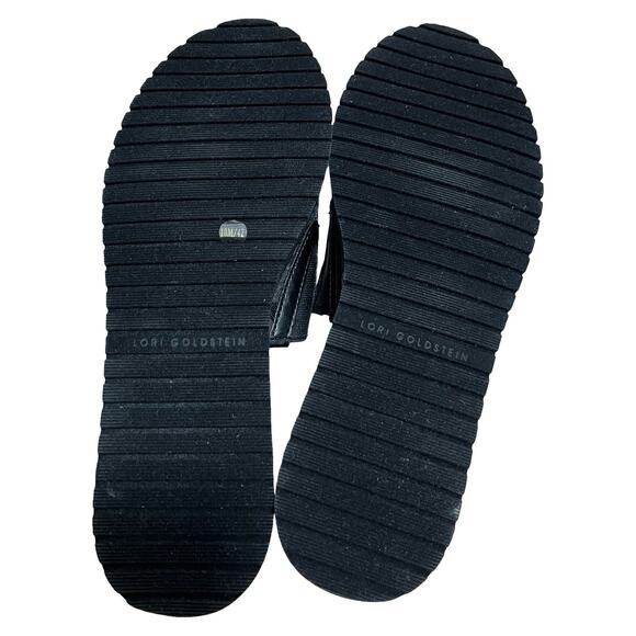 Lori Goldstein Collection Mesh Fishnet Slip On Sandals Womens US 10 Black NIB - Picture 3 of 8